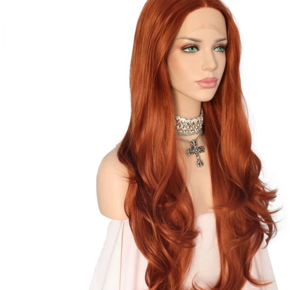 24”LACEFRONT Copper Brown Color LaceFront wig NEW main image 4